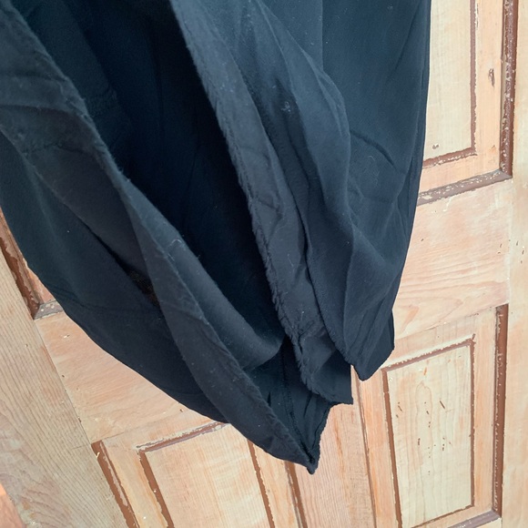 Left of Center (Anthropologie) | black high/low midi dress | sz L - Picture 5 of 7